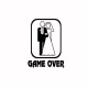 Camiseta Game Over negro / blanco