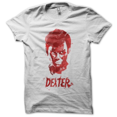 tee shirt dexter effets peinture blanc