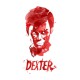 tee shirt dexter effets peinture blanc