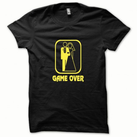 Tee shirt Game Over jaune/noir