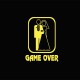 Tee shirt Game Over jaune/noir