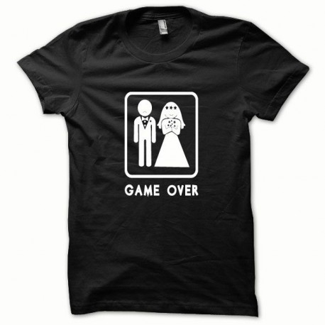 Camiseta Game Over blanco / negro