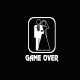 Camiseta Game Over blanco / negro