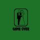 Tee shirt Game Over noir/vert bouteille