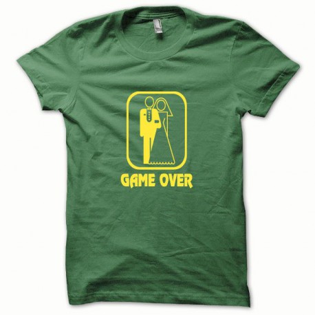 Game Over t-shirt yellow / green bottle