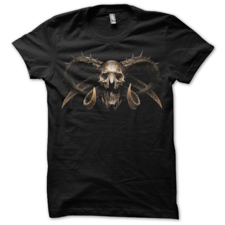 tee shirt demon skull black