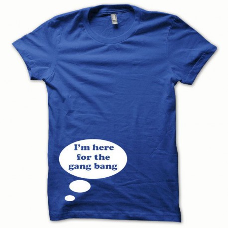 Tee shirt Gangbang blanc/bleu royal