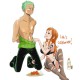 tee shirt one piece solo and nami white