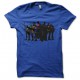 tee shirt justice league super heros bleu