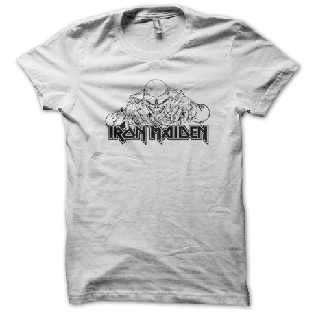 iron maiden white t shirt