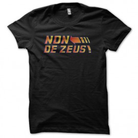 tee shirt retour vers le futur non de zeus phrase culte doc emmet brown noir