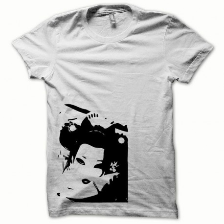 Tee shirt Geisha blanc/noir