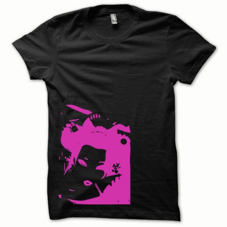 Tee shirt Geisha rose/noir