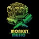 black tee shirt Monkey music