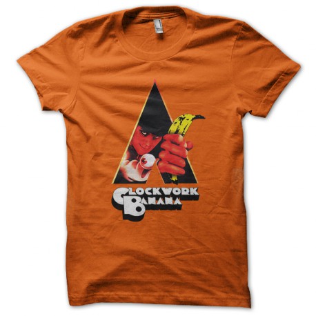 naranja del mecanismo de la camiseta del plátano