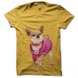 ropa de la camisa amarilla de la chihuahua