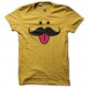 Mr Moustache yellow shirt