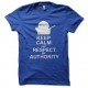 eric cartman t-shirt keep calm and respect my authority blue