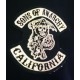 polo Sons Of Anarchy bordé california en noir