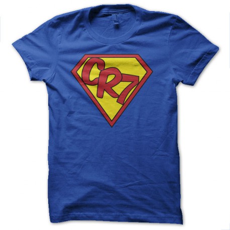 camisa de la parodia de Super Cristiano Ronaldo CR7 azul Superman