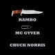 camisa de Chuck Norris vs rambo negro