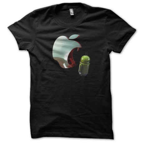 camisa negro que come la manzana androide