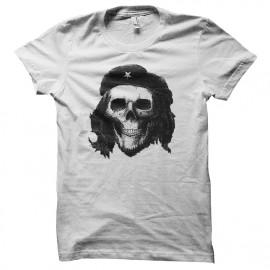 tee shirt che guevara skull blanc