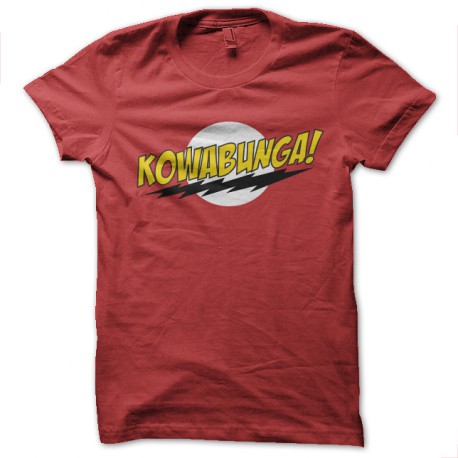 Kowabunga camisa de la parodia Bazinga roja