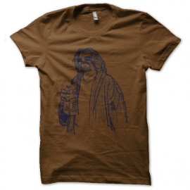 tee shirt le duc lebowski marron