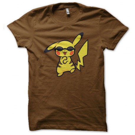 tee shirt pikachu danse le gangnam style marron