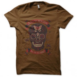 shirt dias del muerto brown