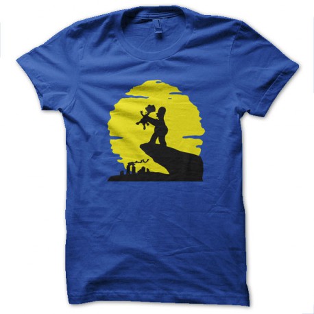 The Simpsons Homer and Bart parodies the lion king blue