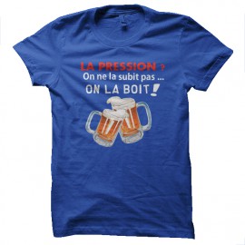 camisa de la cerveza que se divierte nivel de presión de tapa azul