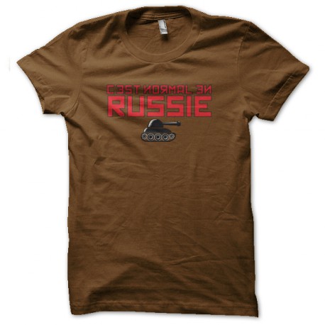 tee shirt c'est normal en russie marron