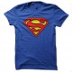 tee shirt superman pixel art blue
