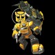 tee shirt transformers bumblebee black