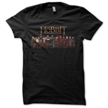 the hobbit t-shirt black cartoon art