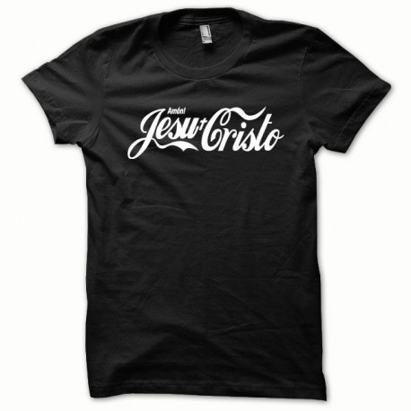 Camiseta Jesu Christo-blanco / negro