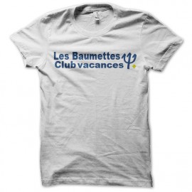tee shirt les baumettes prison parodie club med blanc