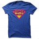 tee shirt supermom parodie superman bleu
