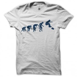 white t-shirt skateboarder Evolution