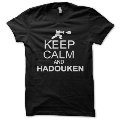camisa y mantener la calma negro Hadouken
