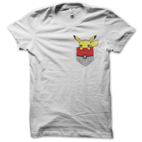 t-shirt shirt pocket pokemon white