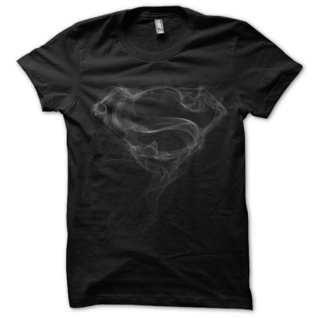 Camisa del logotipo del superhombre humo negro