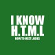 tee shirt i know html silicon valley green