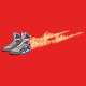 tee shirt nike air mcfly retour vers le futur rouge