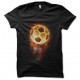 black tee shirt fire ball