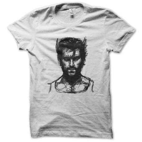 tee shirt Wolverine sketch blanc