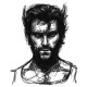 Wolverine sketch white shirt
