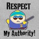 tee shirt respect my autority gris